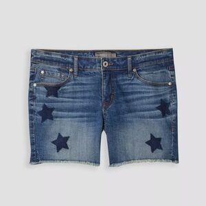 Torrid Americana Blue Star Denim Jean Shorts, Sz 18